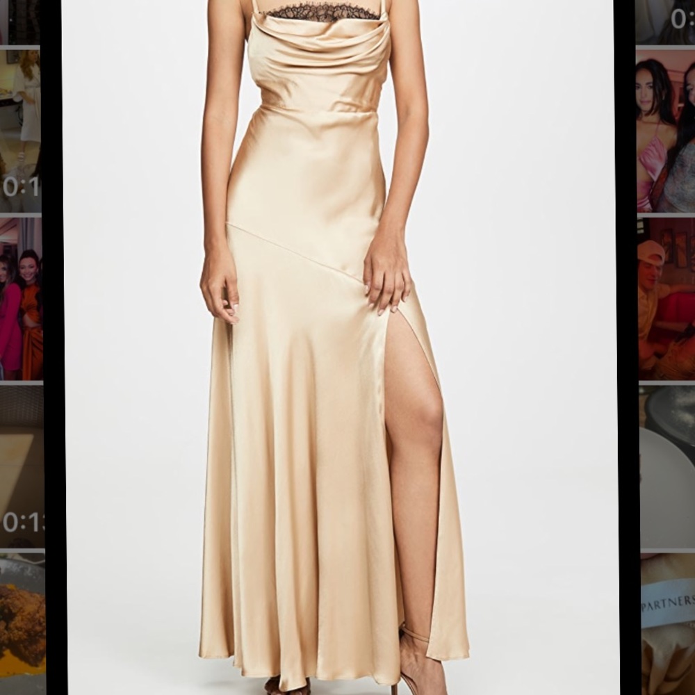Fame and Partners Gold Wedding Dress